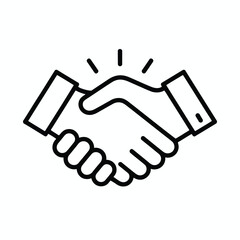 Fototapeta premium A vector of handshake agreement partnership business collaboration