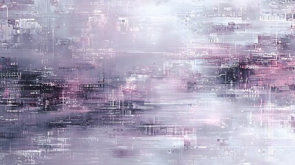 Obraz premium Abstract pastel digital texture background with modern geometric glitch effects and artistic grainy noise patterns for contemporary design, web, and print.