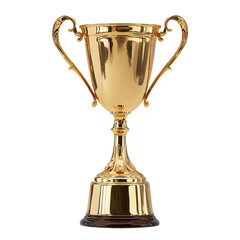 Gold Golf Trophy on Transparent Background