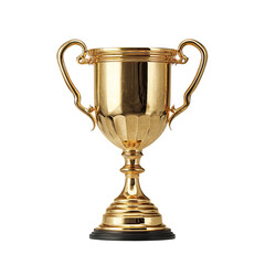 Gold Golf Trophy on Transparent Background