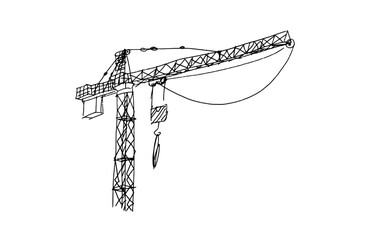 Building crane sketch