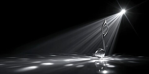 Spotlight on musical note