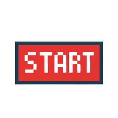 pixel icon start button on white background vector
Vector icon pixel art