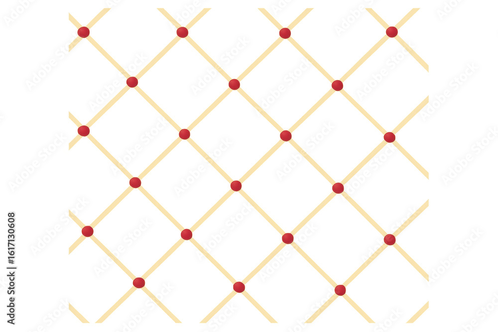 Poster seamless pattern of matches forming a diagonal grid with red tips on a transparent background, ideal