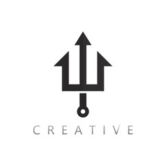 Trident Vector Logo for Combat Sports or Tactical Business Branding