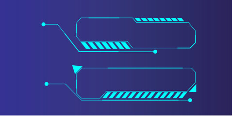 HUD futuristic information concept cyborg. Bar infographic digital technology template design. Vector illustration.