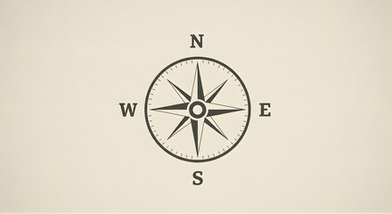 Compass Rose Graphic - Navigation Symbol