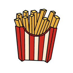 french fries vector illustration isolated on white