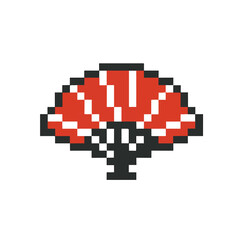 Fototapeta premium pixel icon fan on white background vector Vector icon pixel art