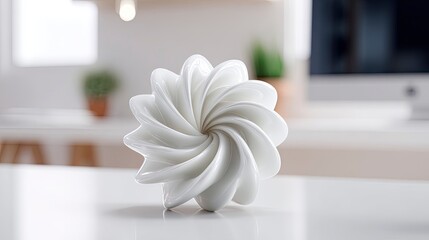 White spiral decorative object kitchen