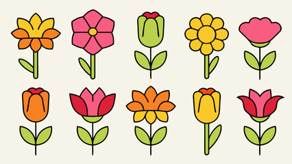 Artistic arrangement of vibrant garden blooms showcasing a diverse collection of cultivated flowers in a beautiful natural display perfect for decorative projects
