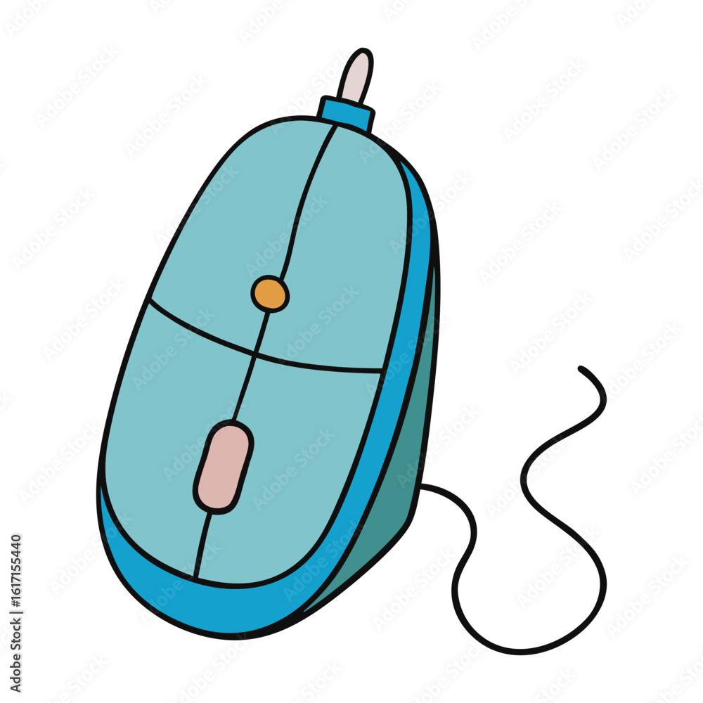 Poster a cool mouse with a sleek design and wired connection, combining style and precision—perfect for gam