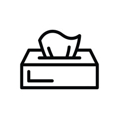 Clean tissue box icon with white background