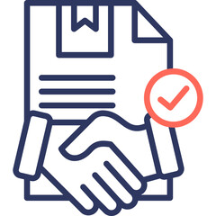 Trade Agreement line color icon