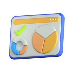 Sprint board 3D Icon Colorful Design