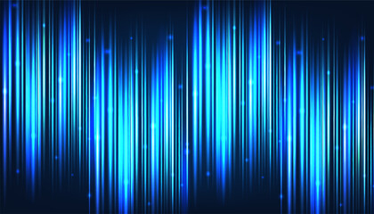 Abstract futuristic blue background with geometric shapes and flow lights. Vector illustration