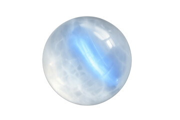 Obraz premium Crystal ball with bright blue light shining through it on a transparent background, perfect for fantasy or spiritual concepts