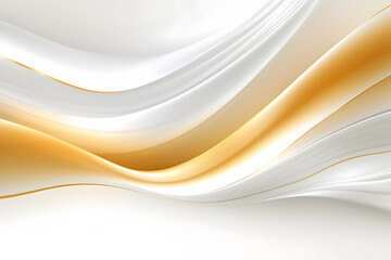 Obraz premium Luxury white background with golden line Generative AI
