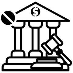 Sanctioned Bank mixed icon