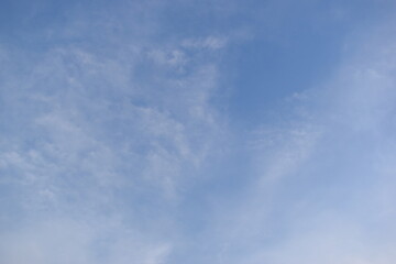 beautiful blue sky and white cloud background in springtime
