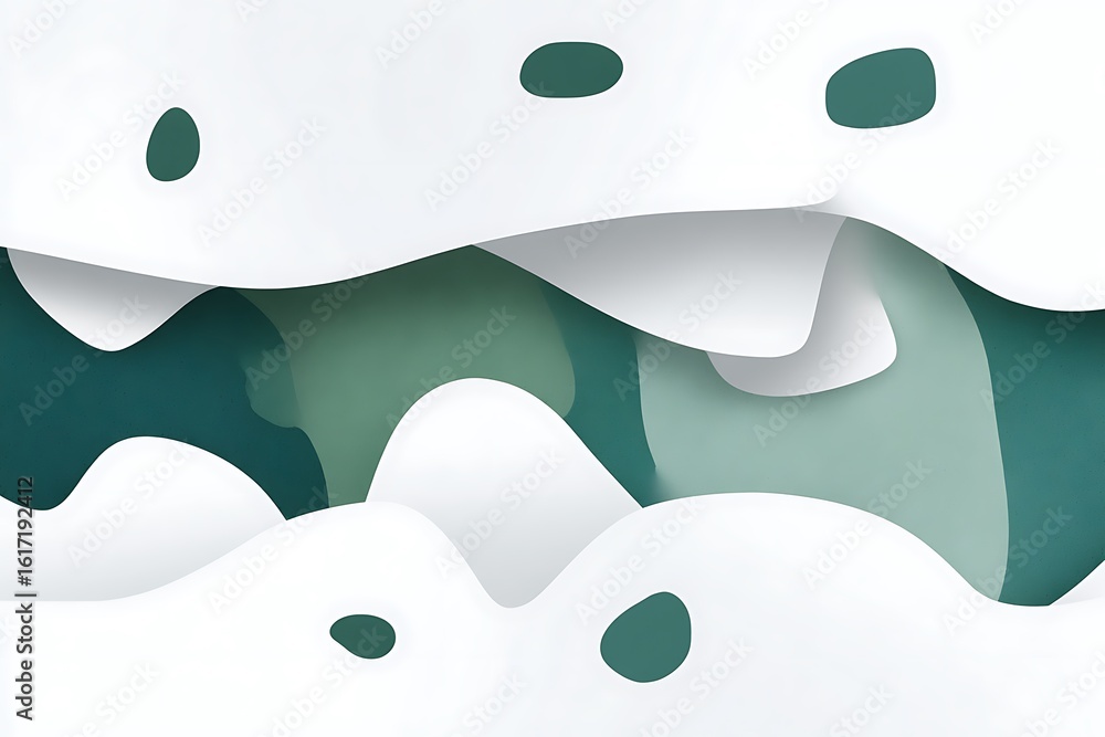Poster abstract layers creating a fluid form