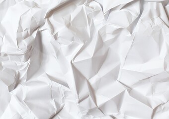 Obraz premium Crumpled White Paper Texture with Soft Shadows