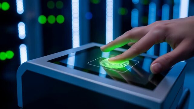 Biometric Fingerprint Scanner in Data Center for Secure Server Access and Information Protection