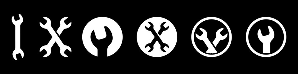 wrench logo design, symbol, vector, automotive repair tools, workshop, modern, illustration, car, technical, industrial, auto, hardware, support, simple, business, web, isolated, graphic, home