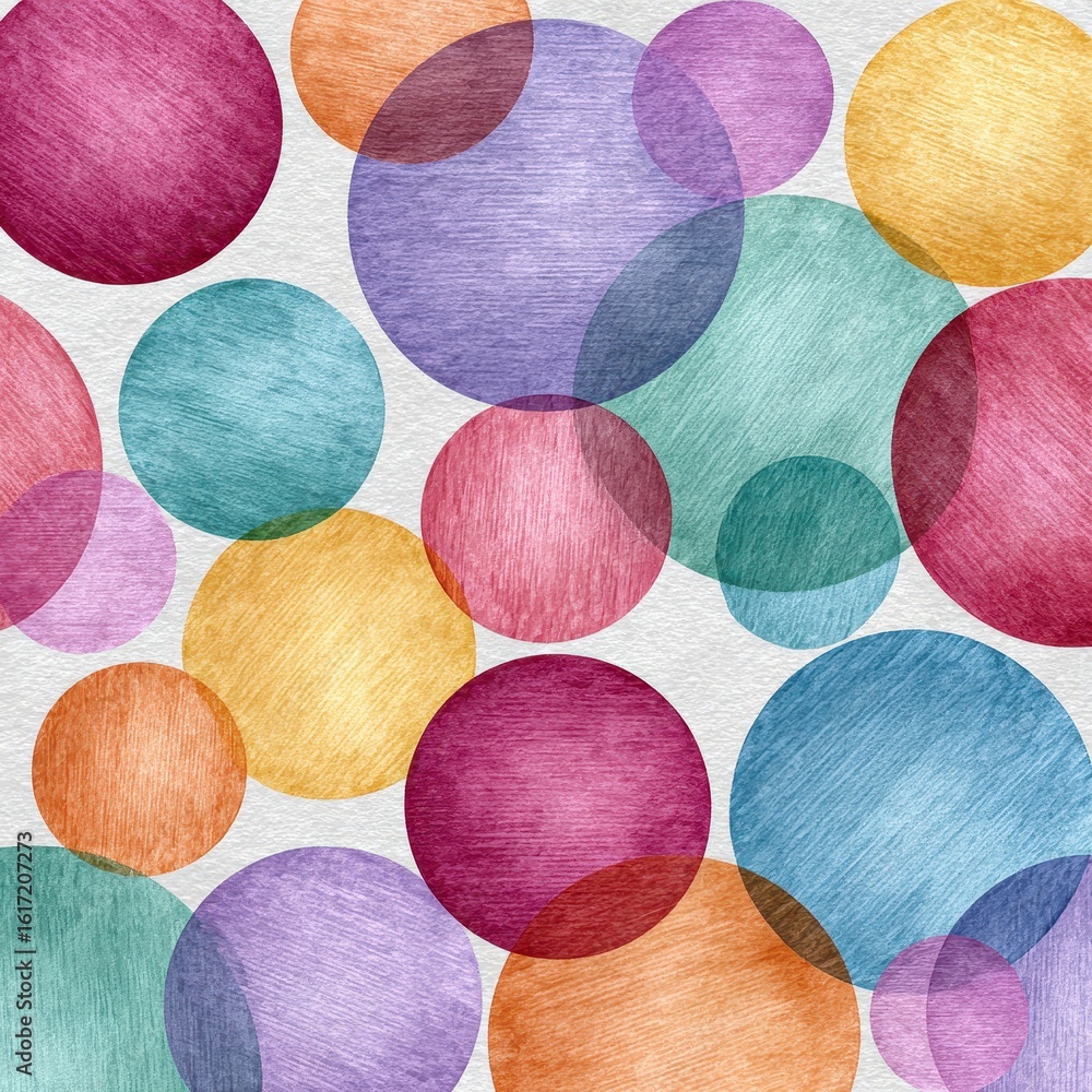 Poster colorful overlapping circles abstract background texture
