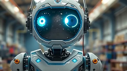 Futuristic Warehouse Automation: A Robot's Perspective on Inventory Management - Powered by Adobe