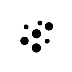 large and small black dots background
