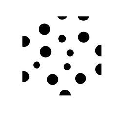 large and small black dots background