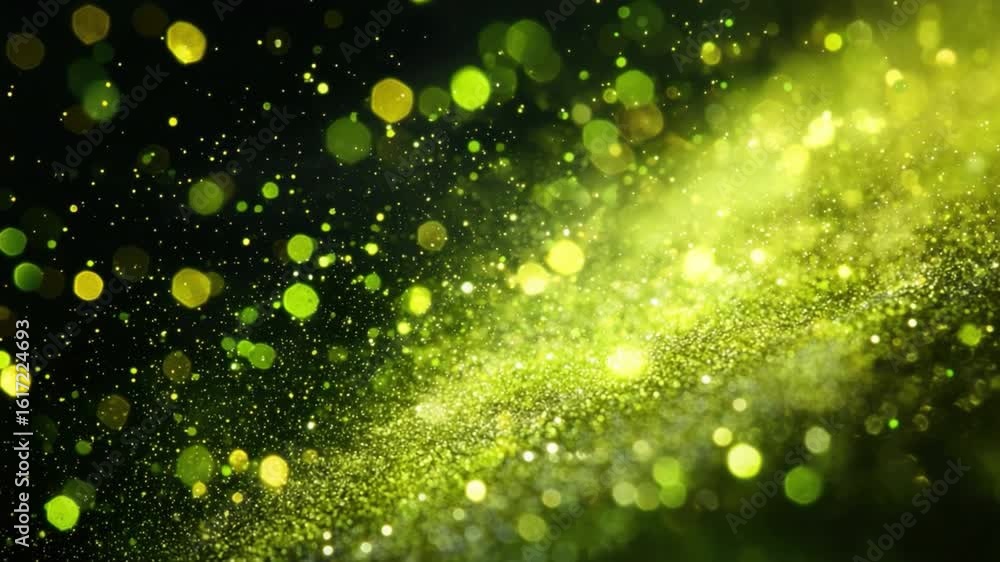 Aufkleber beautiful abstract background with golden and green bokeh effects for elegant design projects