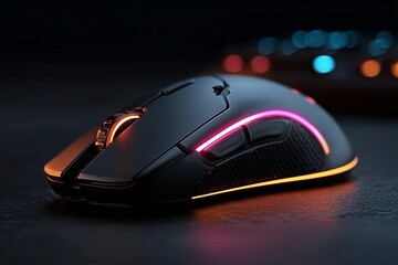 Ergonomic Gaming Mouse Illuminated with Colorful RGB, Perfect for Immersive Gameplay