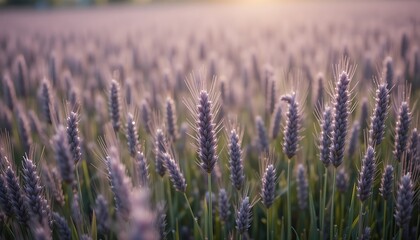 Beautiful Sunset Landscape of a Wheat Field at Golden Hour