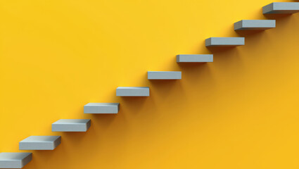 Stairway to Success A Conceptual Illustration of Gradual Progression and Incremental Steps Towards Achieving Goals and Reaching Higher Levels of Accomplishment