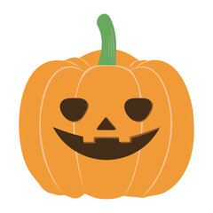 Halloween pumpkin face. Cute autumn and Halloween clipart. Jack o lantern.