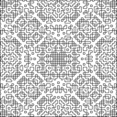 Texture with figures from lines.Abstract background. Black and white color. Repeat pattern. Element design for web page, textures, cover, fabric, textile, card, poster. Repeating design.