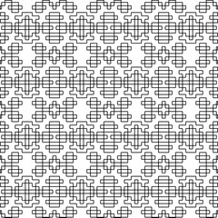 Texture with figures from lines.Abstract background. Black and white color. Repeat pattern. Element design for web page, textures, cover, fabric, textile, card, poster. Repeating design.
