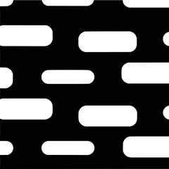 Fototapeta premium Black and white abstract pattern featuring rounded rectangles in a seamless arrangement design style