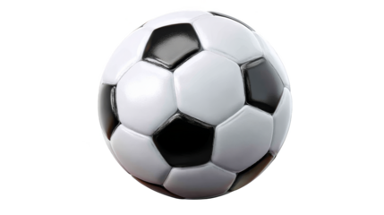 Striking soccer ball on black, a captivating closeup for sports enthusiasts classic.