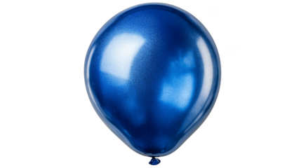 Vibrant blue balloon against a dark backdrop, study in simplicity and contrast.
