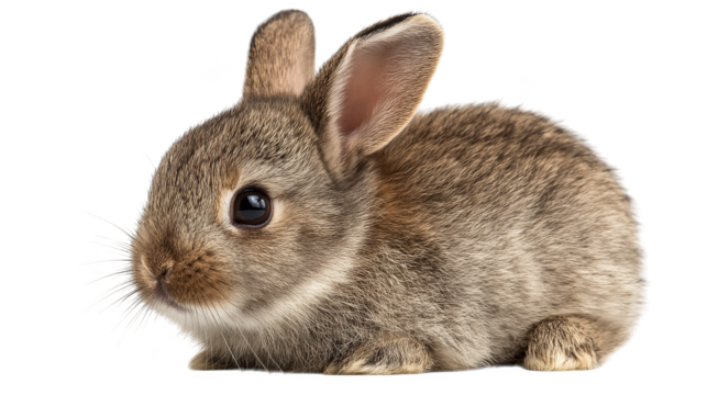 Adorable fluffy rabbit, a captivating portrait against dark background.