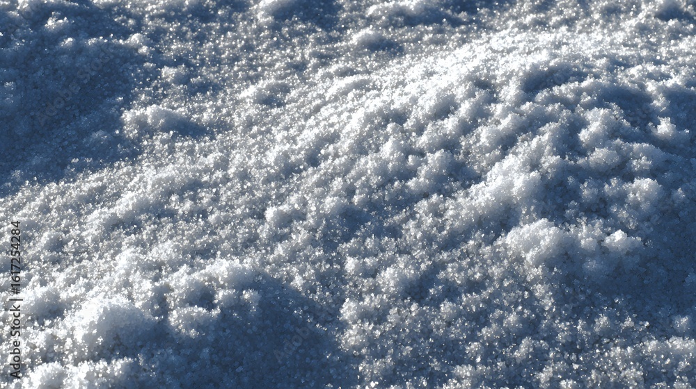 Poster close-up view of a textured snow surface.