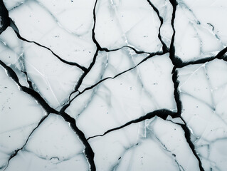 Cracked Ice Marble Texture with Futuristic Glitch Aesthetic