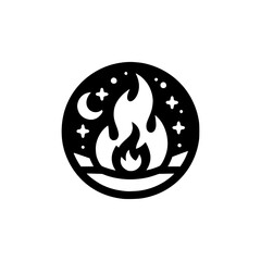 outdoor camping nature logo vector illustration template design