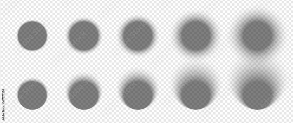 Poster realistic top view of ball casting smooth shadow. minimal light overlay on blank background. great f
