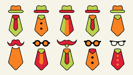 Collection of father s day greeting cards featuring stylish necktie designs for celebratory occasions and personal messages