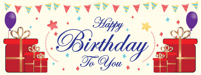 Happy Birthday Card Design EPS Vector | Elegant Greeting Template | Modern Celebration Invitation Layout | Festive Typography for Party, Event, and Social Media Posts

