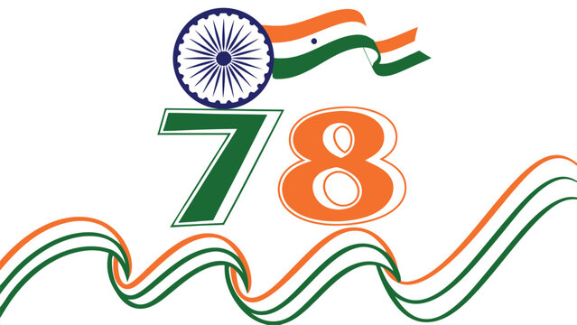 Indian flag anniversary graphic 78